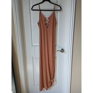 Forever 21 Peach Maxi Dress (S)